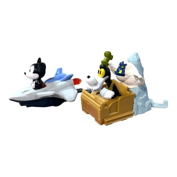 Walt Disney World Everest express Mickey Mouse & Goofy Toy Figure Set Vehicles - Picture 1 of 12